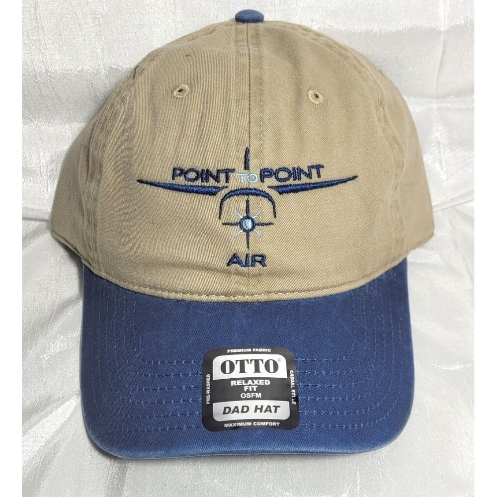 OTTO Point to Point Air Airlines Relaxed Fit Premium Adjustable Baseball Dad Hat